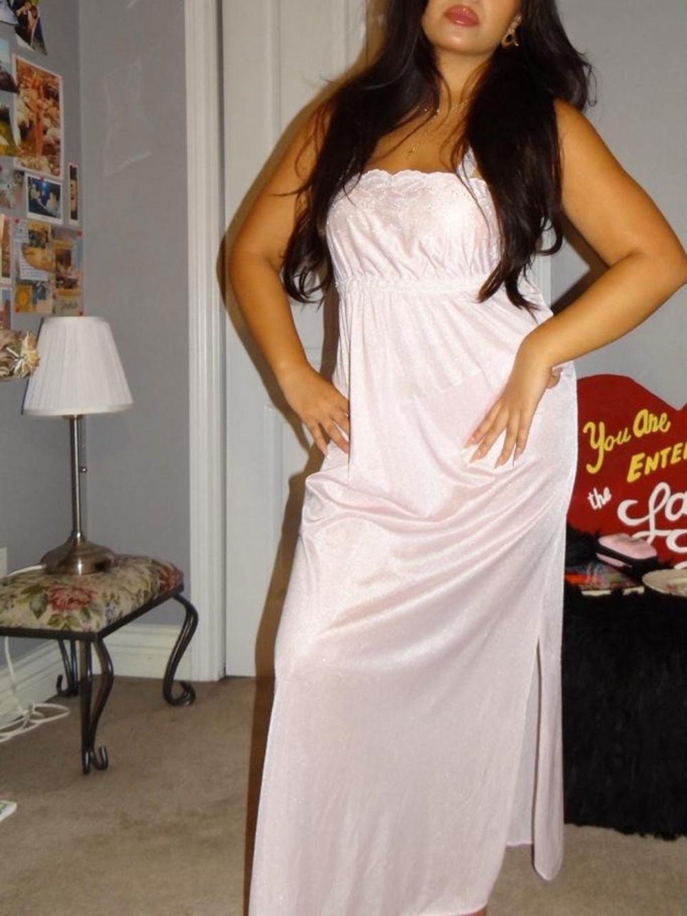 1960’s Vintage Baby Pink Nightgown Women’s M
